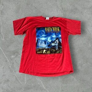 Vintage Harley‎ Davidson Shirt Men’s XL Red 90s 1997 Sturgis Rally Bike Week USA